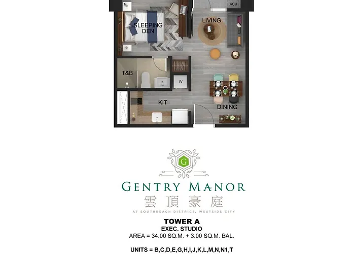 Gentry Manor Wifi Tv&balcony View Near Okada Naia شقة *